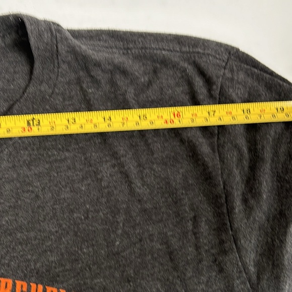 Harley Davidson Chippewa Falls WI gray and orange crew neck t-shirt - Picture 11 of 15